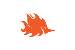 beauty fire fish modern logo design, a Branding & Logo Template by devastd