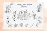 Elegant Doodle Peacock Collection, an Animal Illustration by Tatyana_Zenartist (Thumbnail 3 of 11)