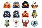 Funny Halloween Sweater, an Illustration by Design Market (Thumbnail 4 of 4)