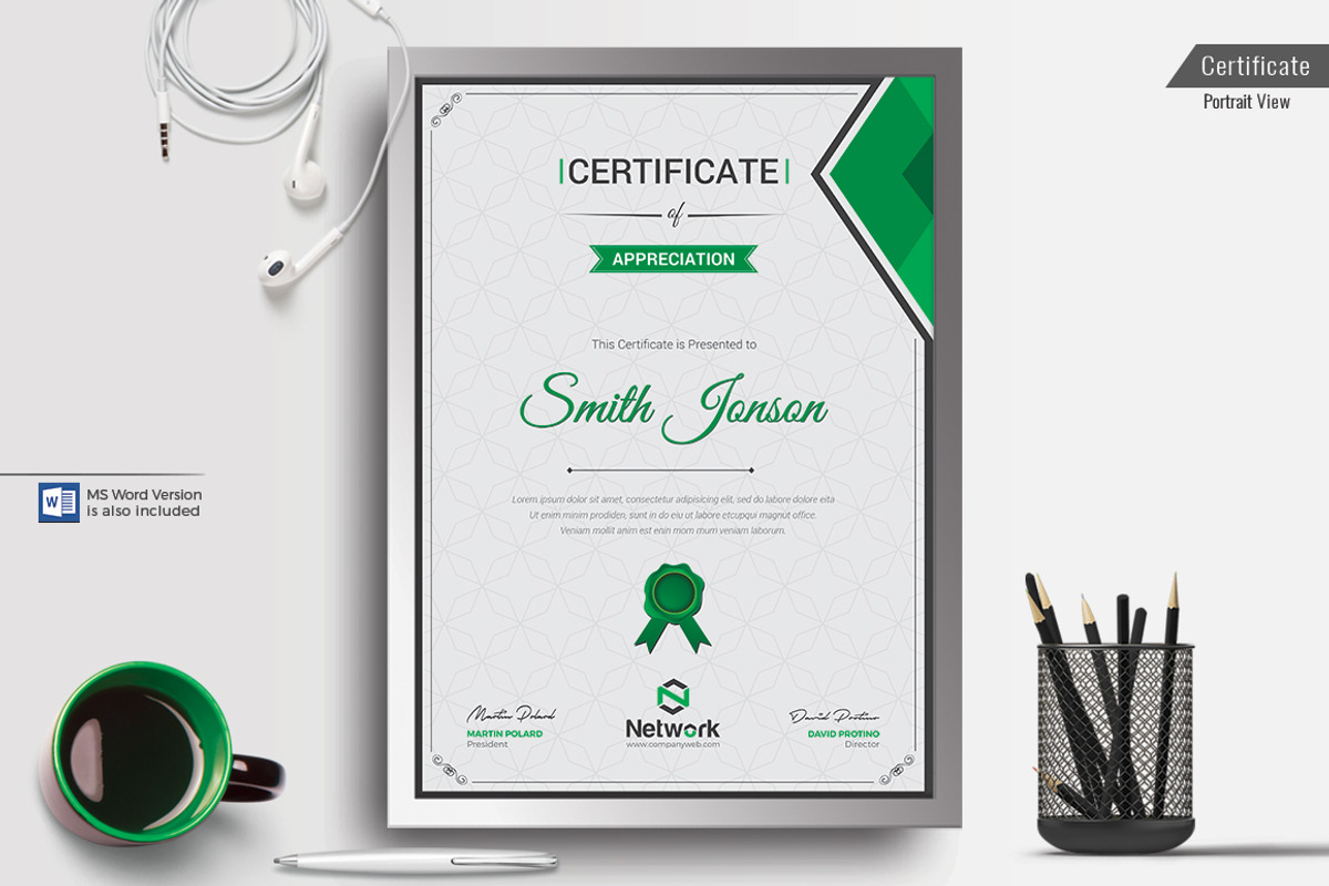 Certificate, a Stationery Template by ThemeDevisers (Photo 3 of 6)
