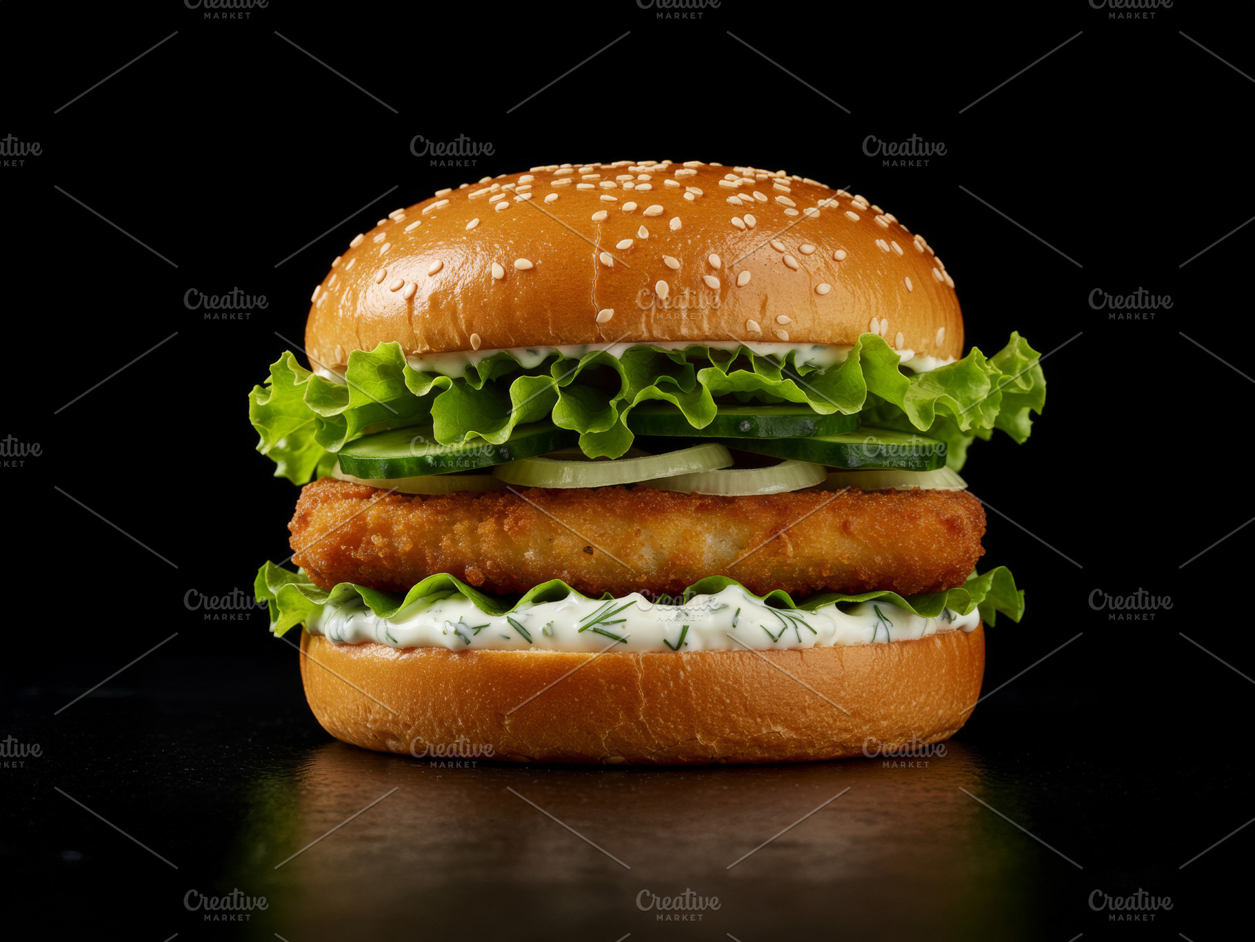 Crispy fish burger, a Food & Drink Photo by professorinc
