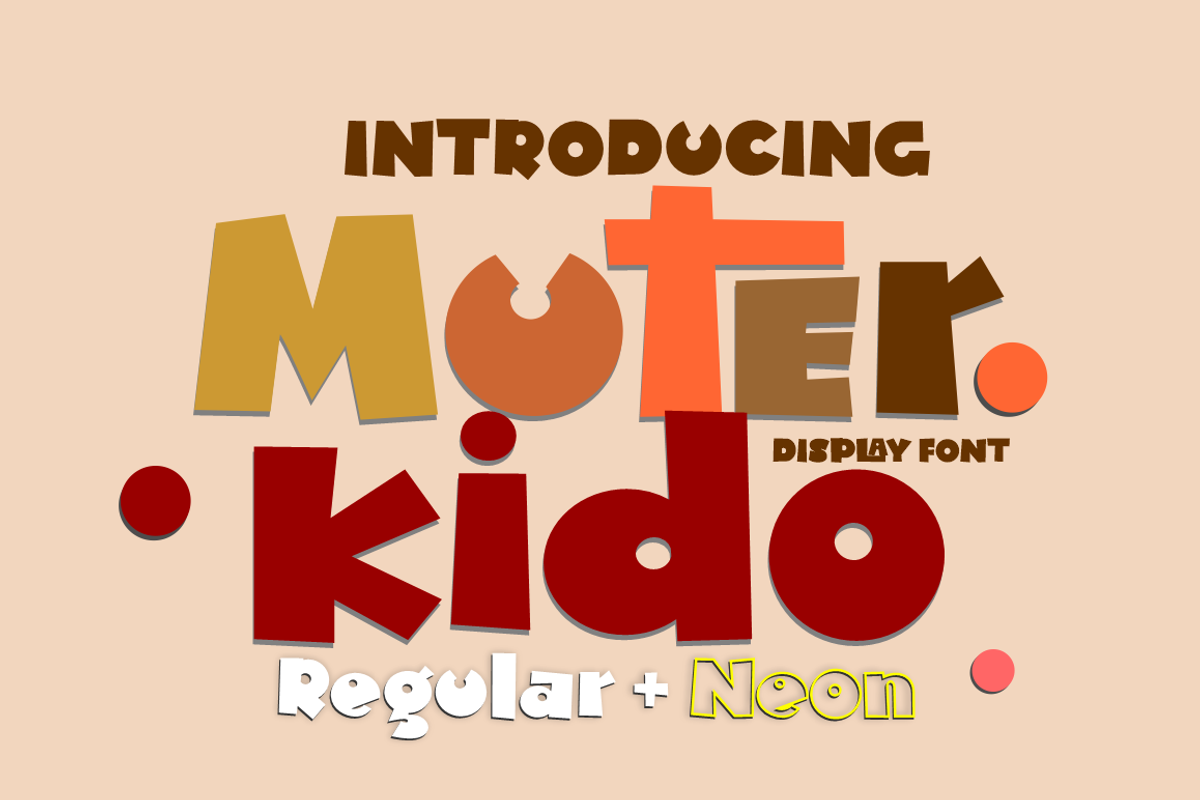 Muter Kido - Display Cute fonts, a Sans Serif Font by Joko Setiono (Photo 1 of 11)