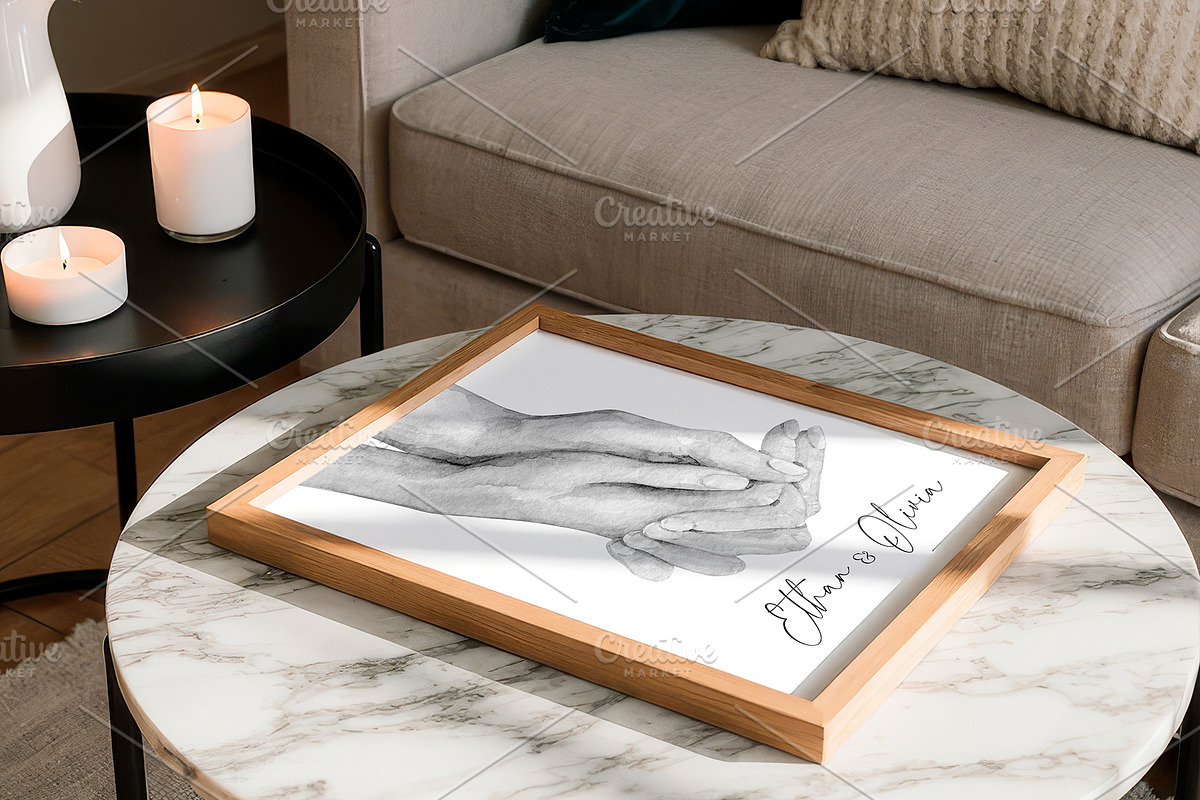 Hand in Hand Color & Grayscale PNG, a Person Illustration by EkaterinaViArt (Photo 3 of 6)