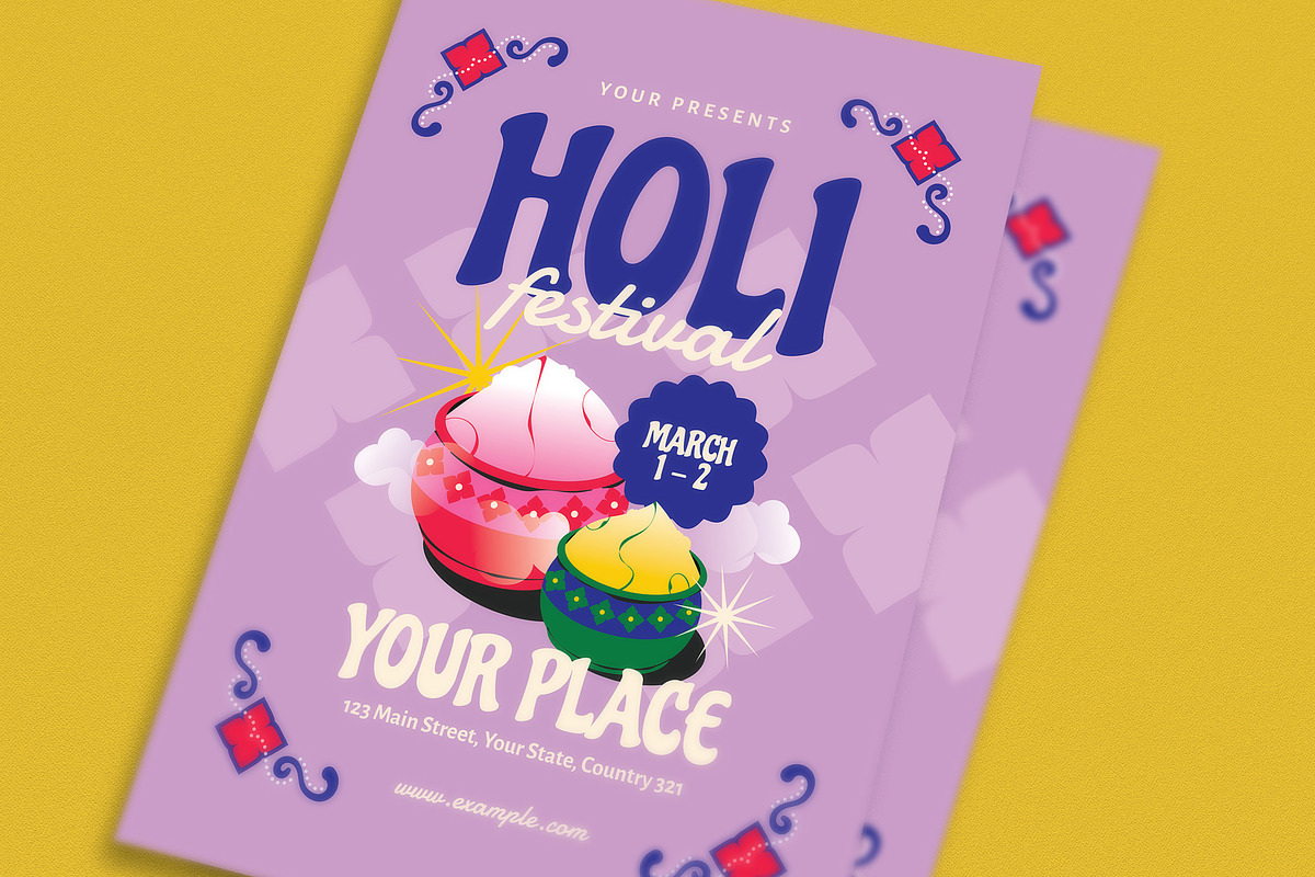 Holi Festival Flyer, a Flyer Template by Guuver (Photo 2 of 3)