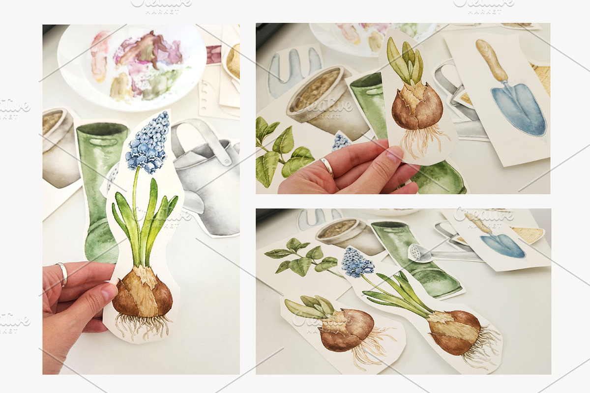 Gardening Watercolor Clip art, an Object Illustration by Eves_Aquadreams (Photo 4 of 13)