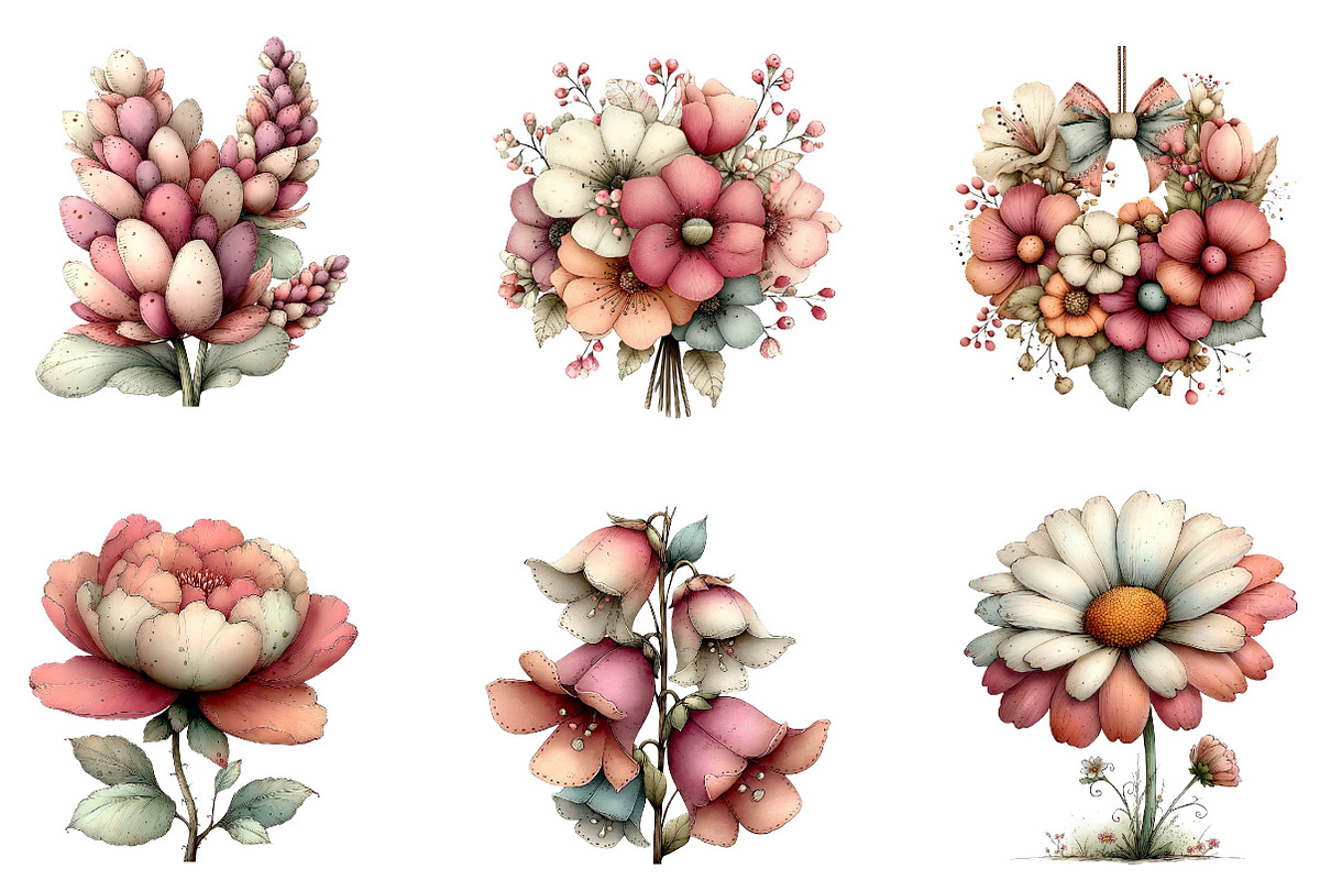 Collection of Spring Watercolor Flor, an Illustration by CreationArt (Photo 2 of 7)