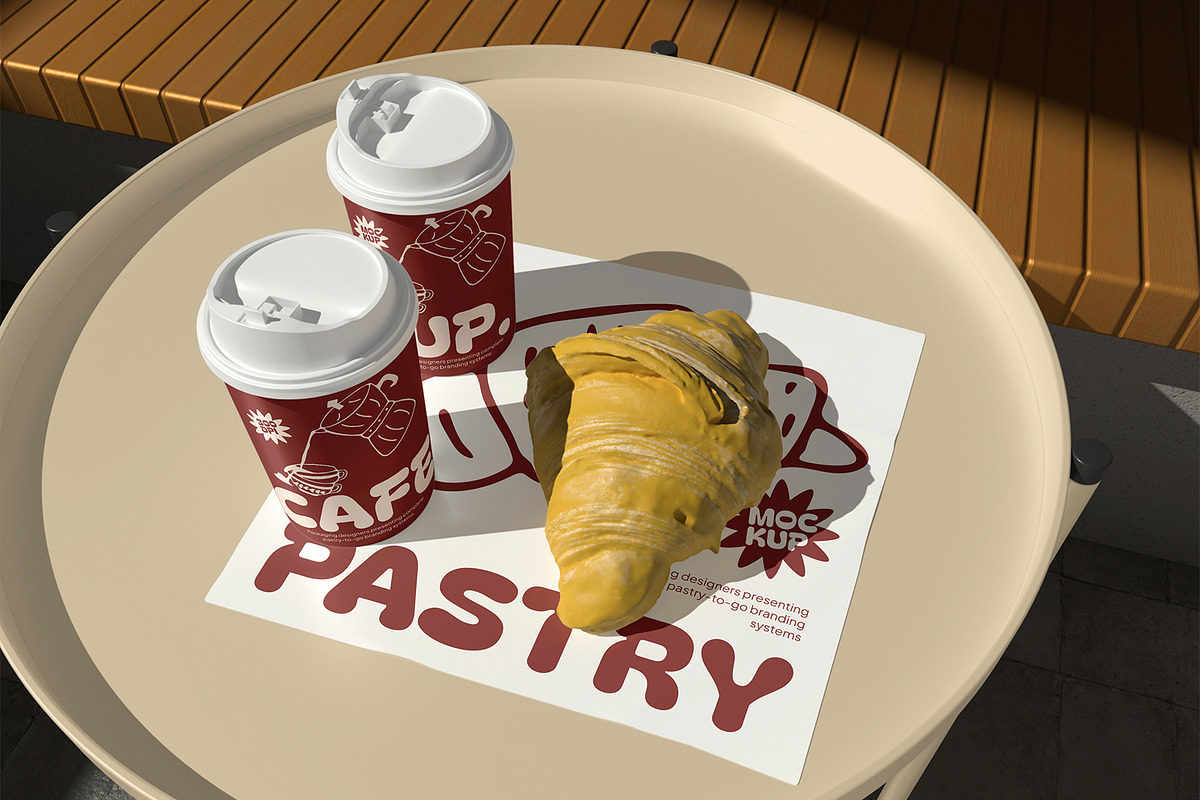 Coffee Shop Pastry Branding Mockup, a Packaging Mockup by Permadi Creative (Photo 5 of 5)