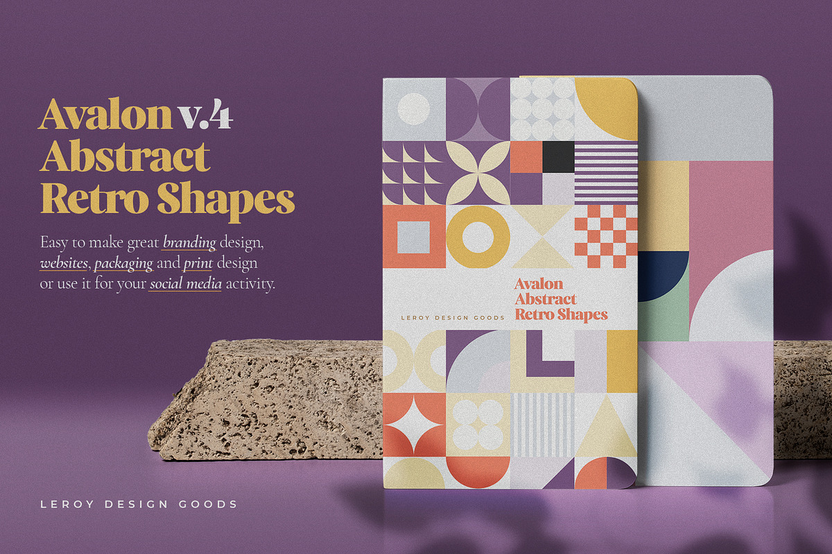 AVALON Retro Abstract Shapes ver 4, a Decorative Illustration by LEROY Design (Photo 3 of 10)