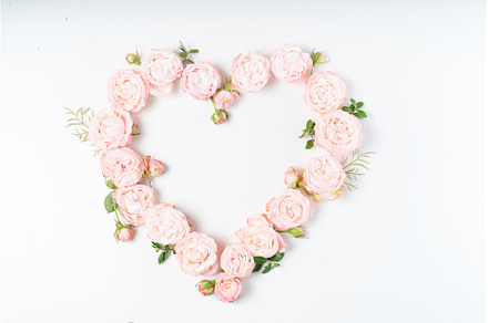 Flowers flat lay composition, a Holiday Photo by Neirfy
