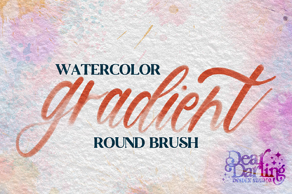 Round Gradient Watercolor Brush for procreate! preview 6