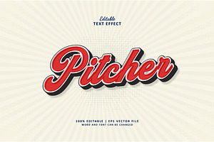 Text Effect Pitcher, a Layer Style Add-On by Navy Graphic