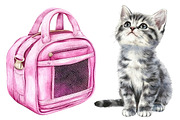 Watercolor Cat Mom Clip Art, an Illustration by CitraGraphics (Thumbnail 5 of 5)