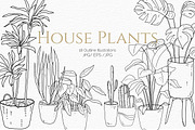 House Plants. Vector illustrations, a Decorative Illustration by iri-illustration (Thumbnail 1 of 9)