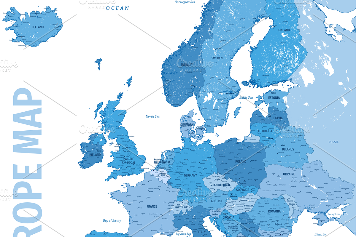 High Detailed Political Europe Map, an Illustration by ilynx (Photo 2 of 8)