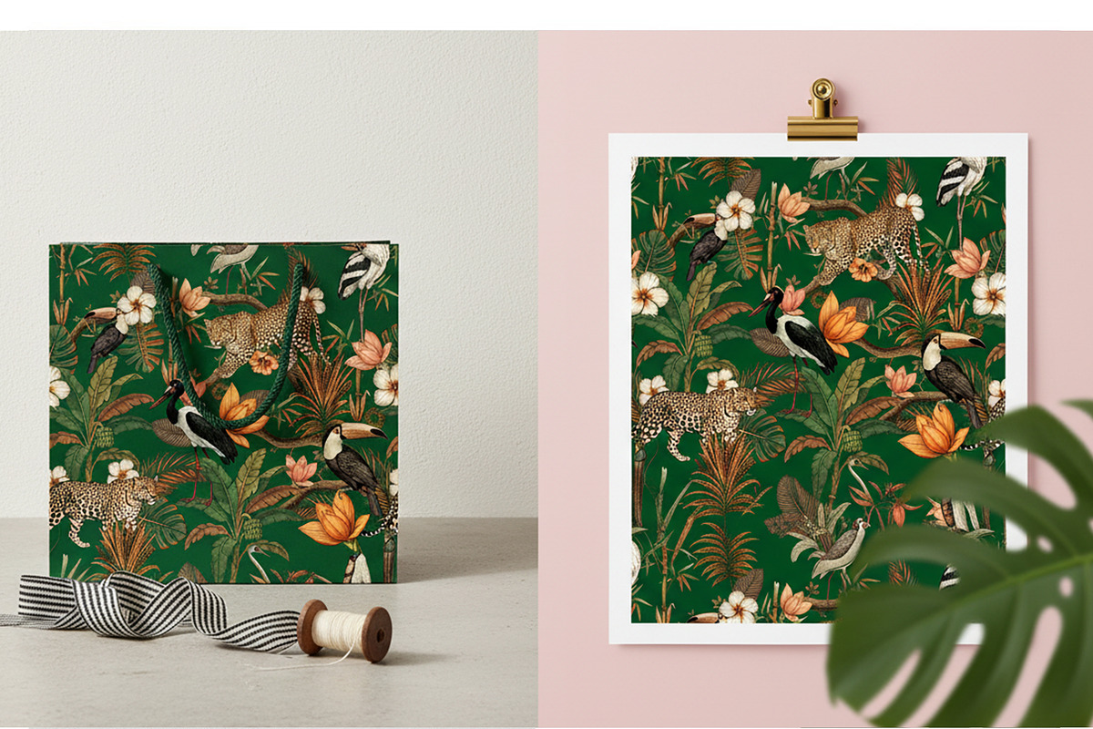 Tropical Wildlife Pattern & Motifs!, a Pattern Graphic by Luiz da Rolt Grathwohl (Photo 14 of 16)
