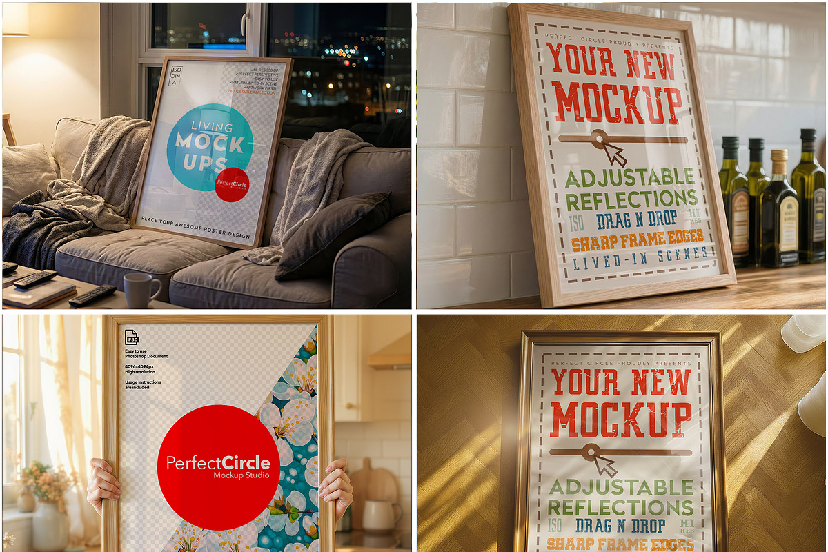 62 Poster Frame Mockup Bundle, a Mockup by DesignRocket (Photo 9 of 14)