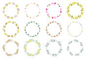 Floral vector AI wreaths and brushes, an Object Graphic by bigmomentsdesign (Thumbnail 5 of 11)