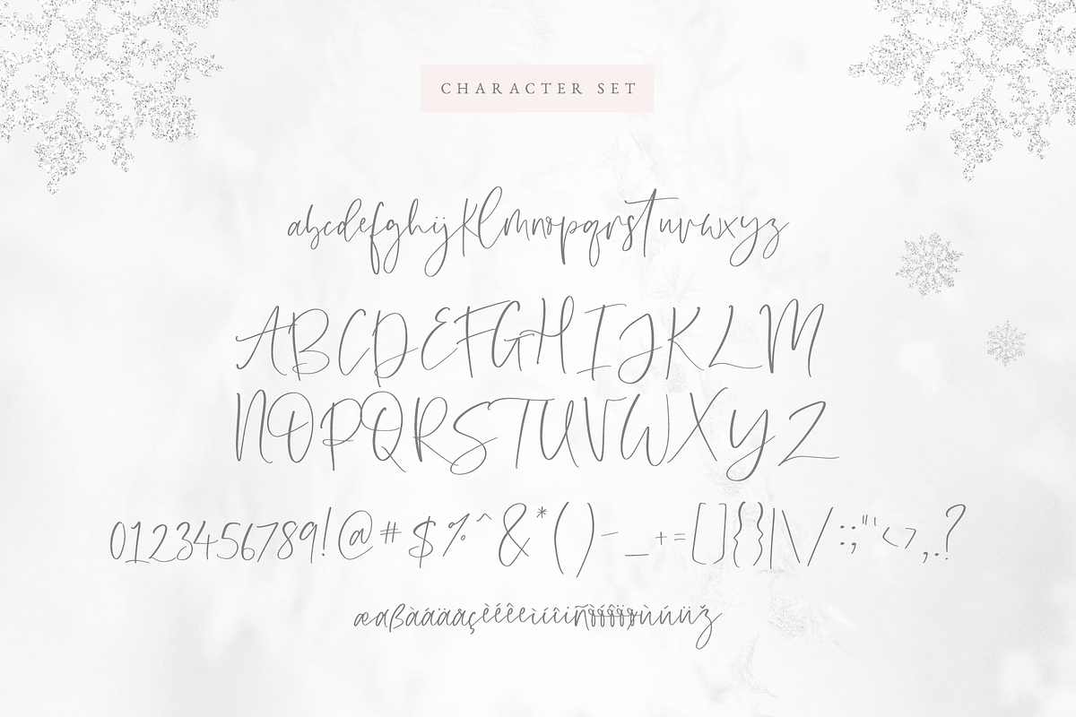 Snowflake Script Font preview 2