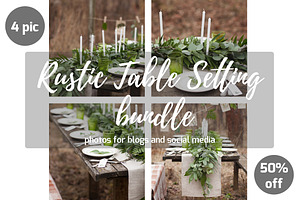 Rustic table setting Bundle