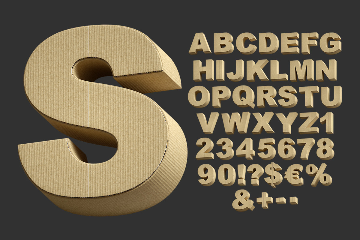 Cardboard Boxes Font Free Downloadv - UIFreebies