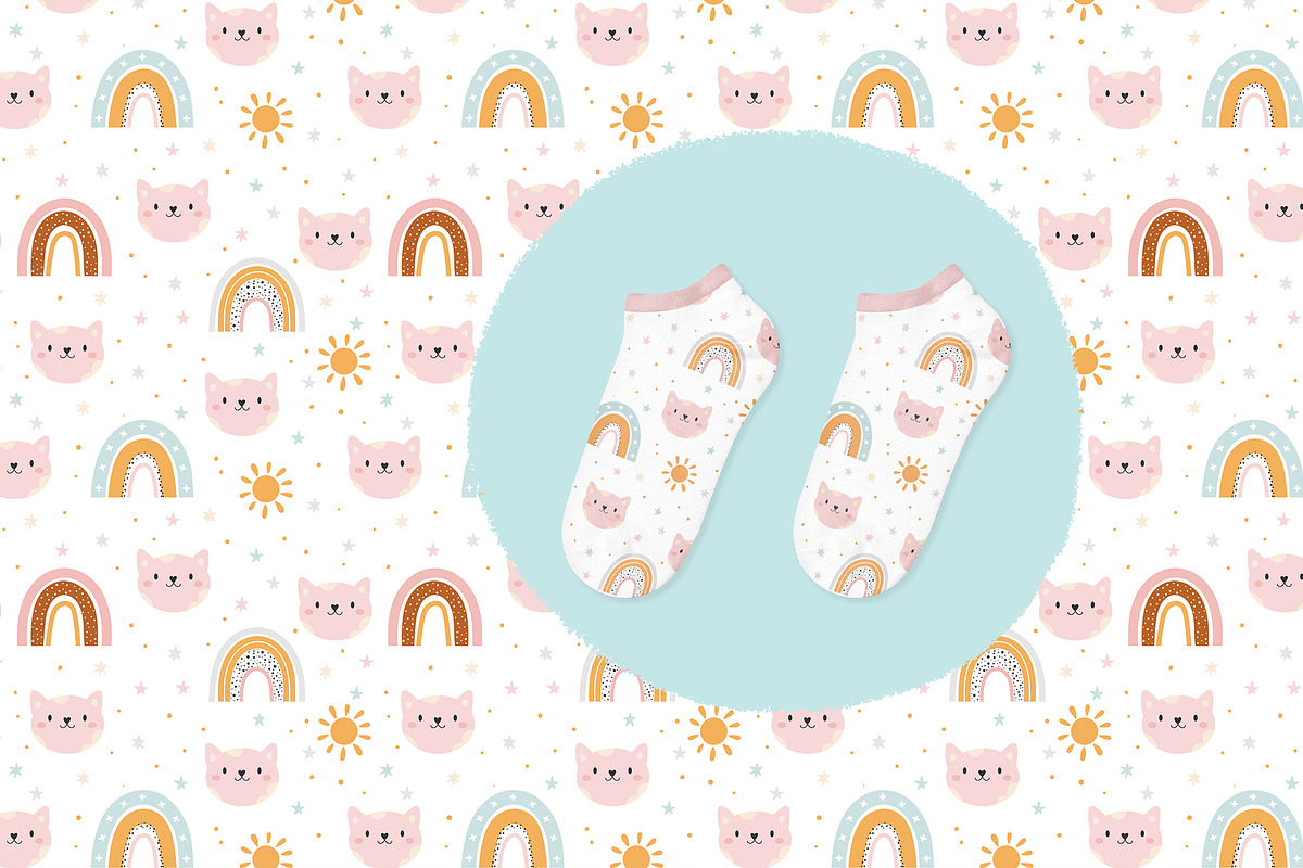 Cute rainbow patterns., an Illustration by rosypatterns (Photo 4 of 6)