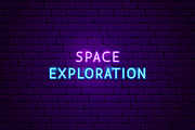Outer Space Cosmos Neon Vector Icons, an Outline Icon by Anna_leni (Thumbnail 9 of 9)