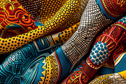 African fabric patterns. 32 images, a Background Graphic by Handmadefont (Thumbnail 5 of 10)