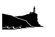 Lighthouse Coastal Cliff Silhouette, a Graphic by hafijul (Thumbnail 3 of 15)