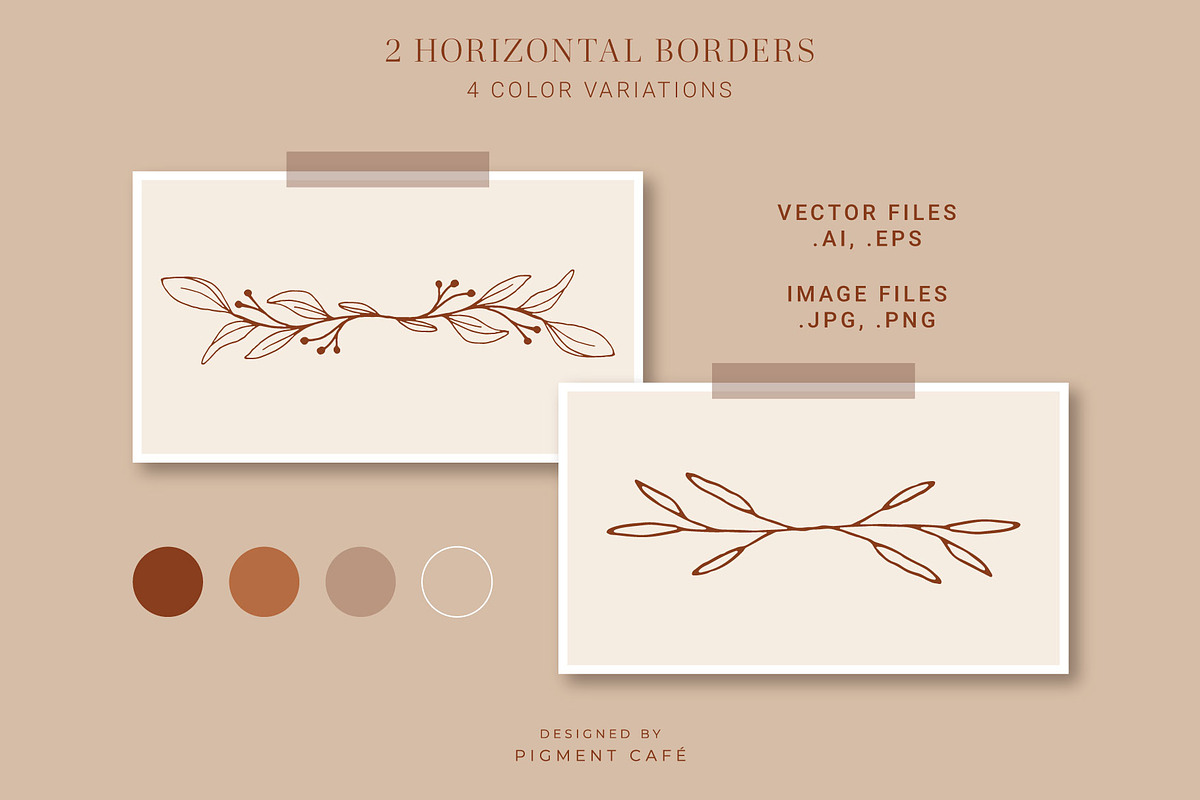 Floral Elements Curated Collection, a Decorative Illustration by Pigment Café (Photo 5 of 8)