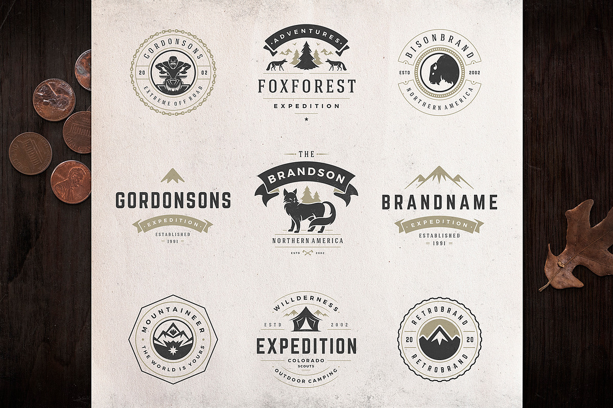 280 Outdoor logos and badges, a Branding & Logo Template by Vasya Kobelev (Photo 25 of 83)