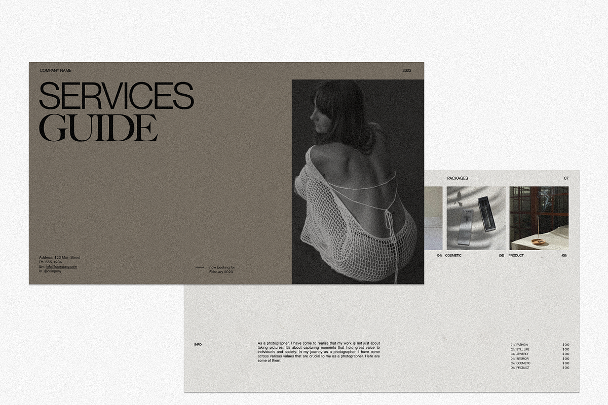 Photographer Services Guide, a Presentation Template by Lesse Studio (Photo 3 of 6)