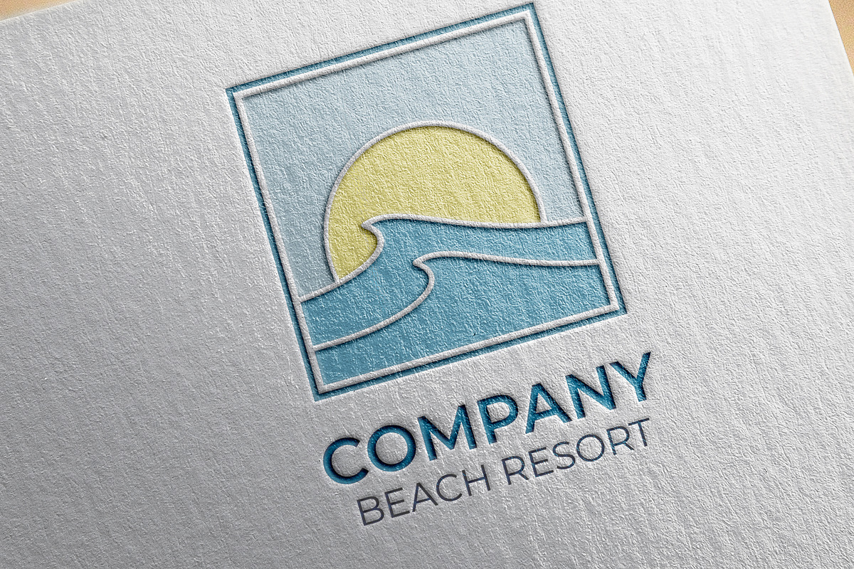 Beach Resort Logo Template, a Branding & Logo Template by Medianeka (Photo 1 of 3)