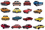 Classic Car Vector Pack vol 2, a Transportation Illustration by The BolzStudio (Thumbnail 5 of 10)
