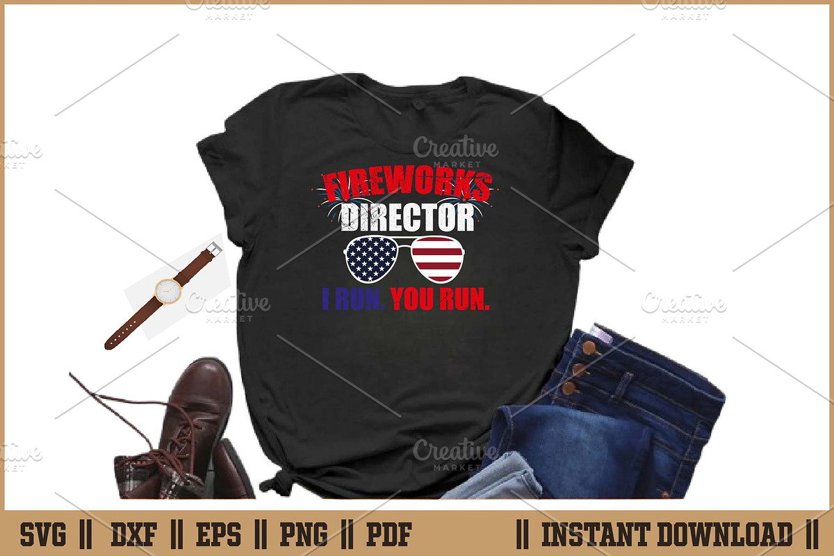 Fireworks Director I Run You Run SVG, an Illustration by Handy Arts Studio (Photo 2 of 3)