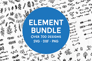 Element SVG Bundle Lines Swashes