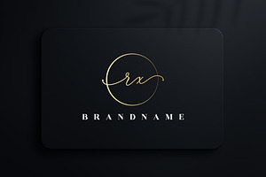 Letter RX Handwritten Signature Logo