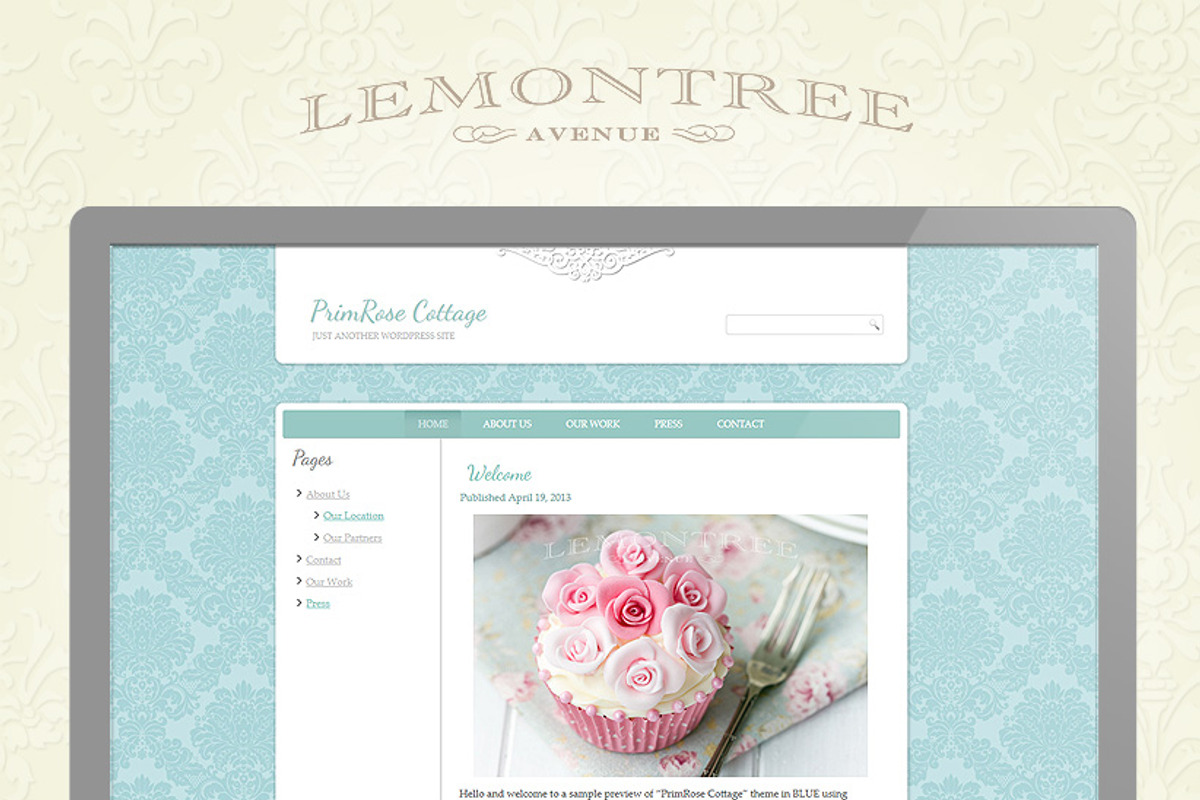 PrimRose Cottage (Blue), a WordPress Template by Creative Cottage & Co.