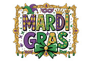 Mardi Gras PNG, Preppy Mardi Gras, an Illustration by Designking (Thumbnail 5 of 6)