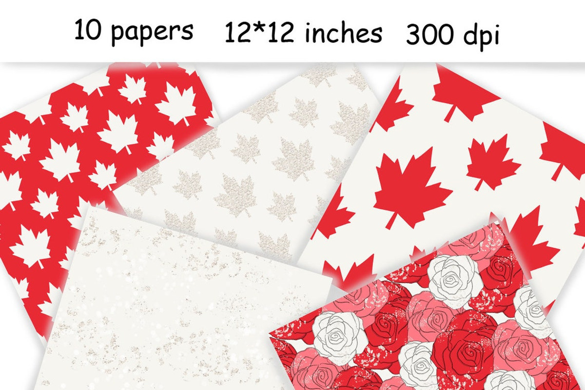 Canada Day Pattern, a Pattern Graphic by GlamArtZhanna (Photo 2 of 3)