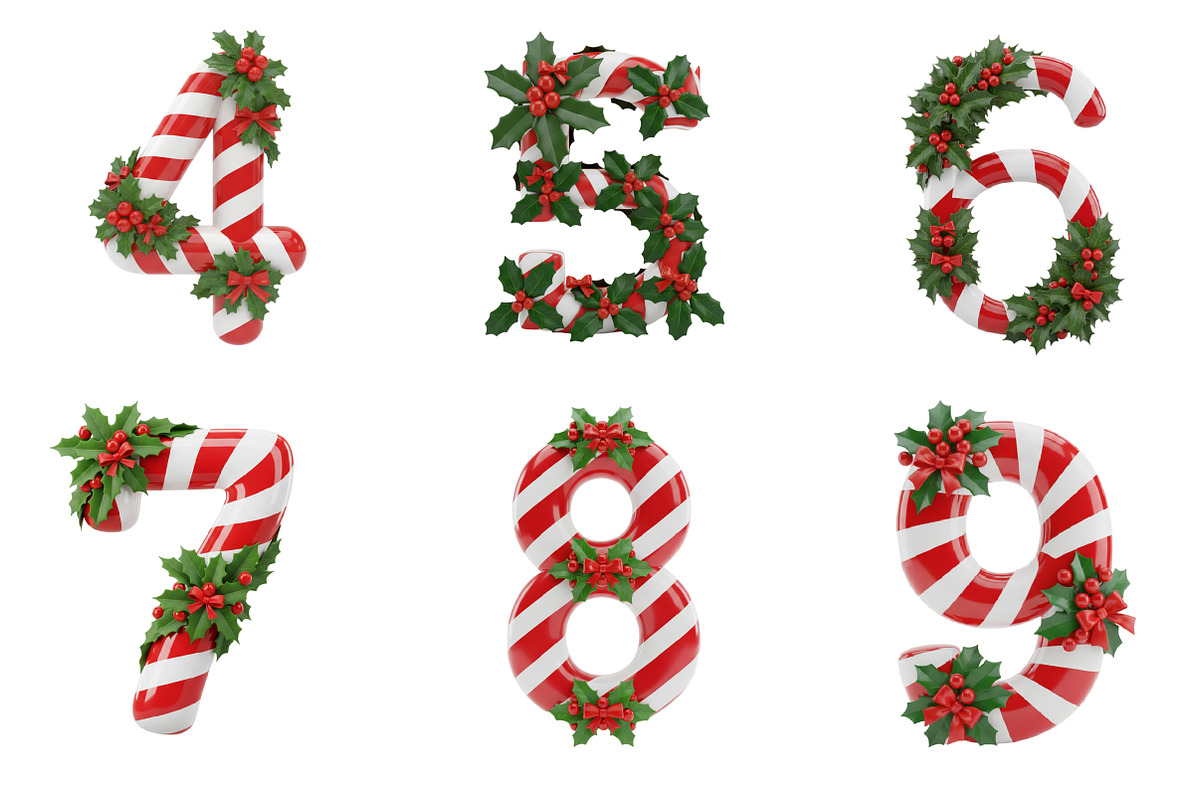 Candy Cane Christmas Alphabet, an Illustration by Design Market (Photo 7 of 7)