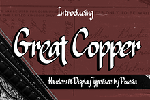 Great Copper Handcraft Display Font