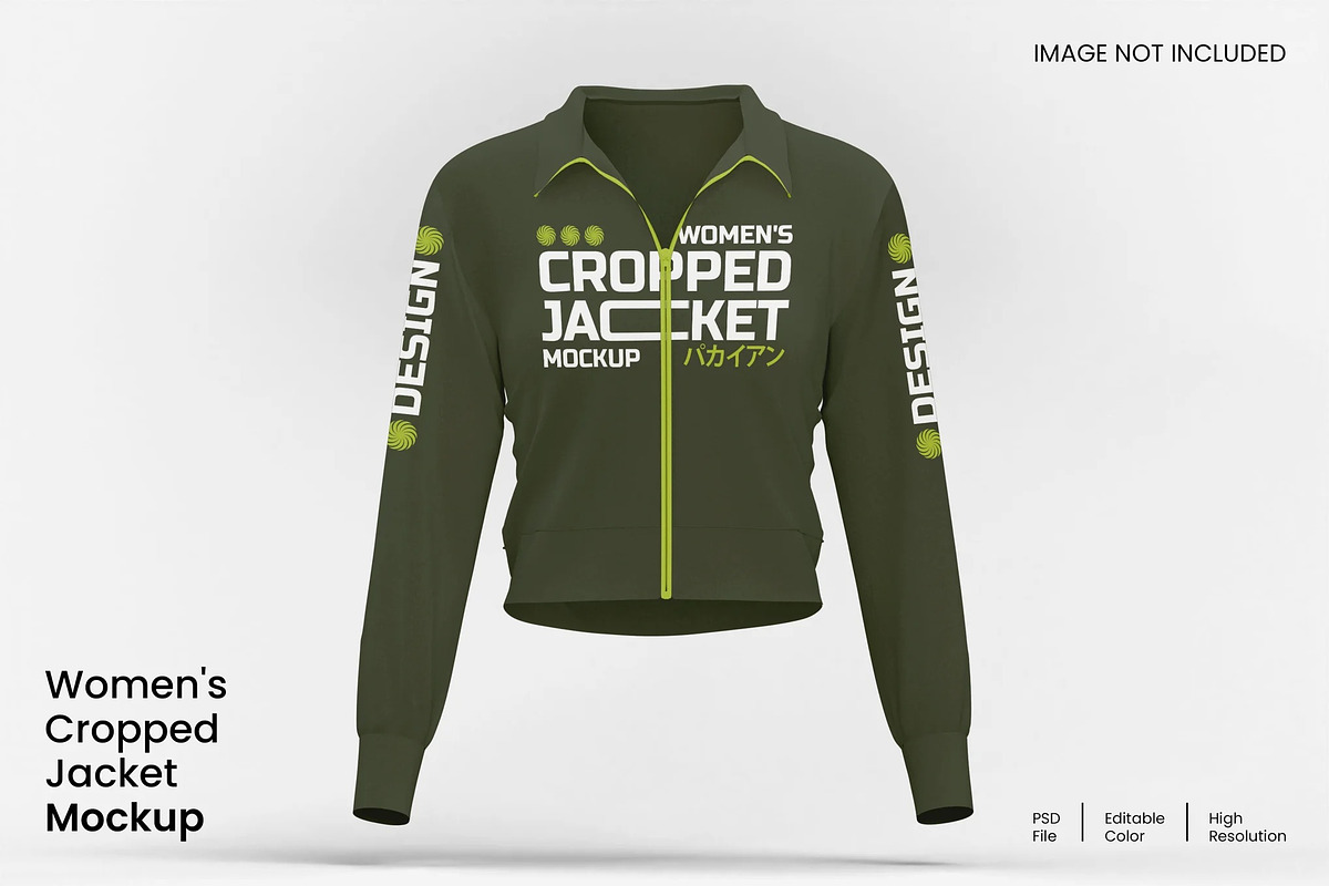 Cropped Jacket Mockup, an Advertising Mockup by renderstockmarket