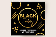 Black friday sale gold glitter text, a Marketing Template by Love Giftery (Thumbnail 1 of 2)