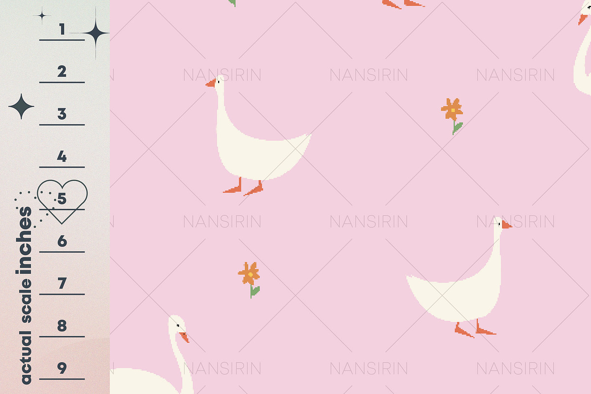 Duck and Flower Seamless Pattern Set, a Pattern Graphic by Nansirins Studio (Photo 3 of 9)