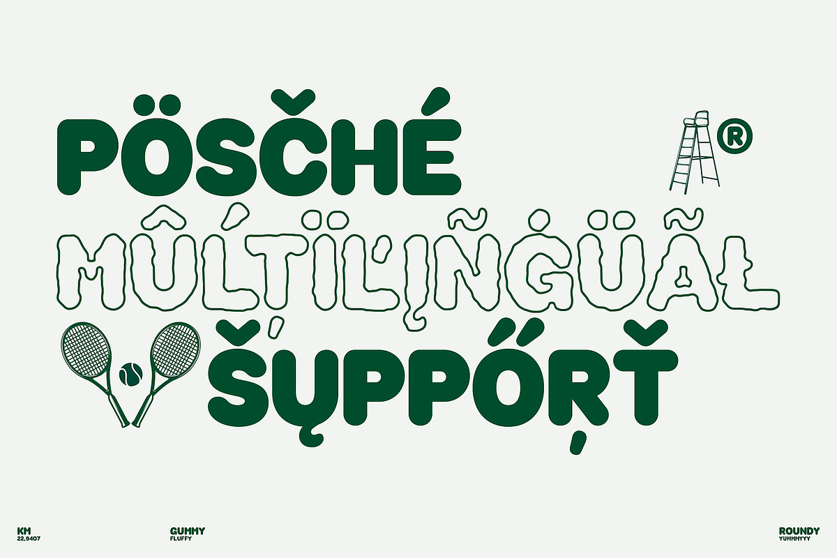 PS GUMMY | Display Typeface, a Sans Serif Font by Posche Type (Photo 6 of 11)