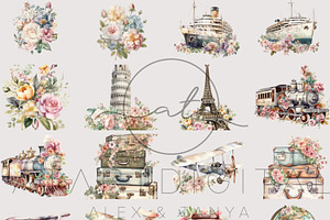 30 Vintage Vacation Png Clipart