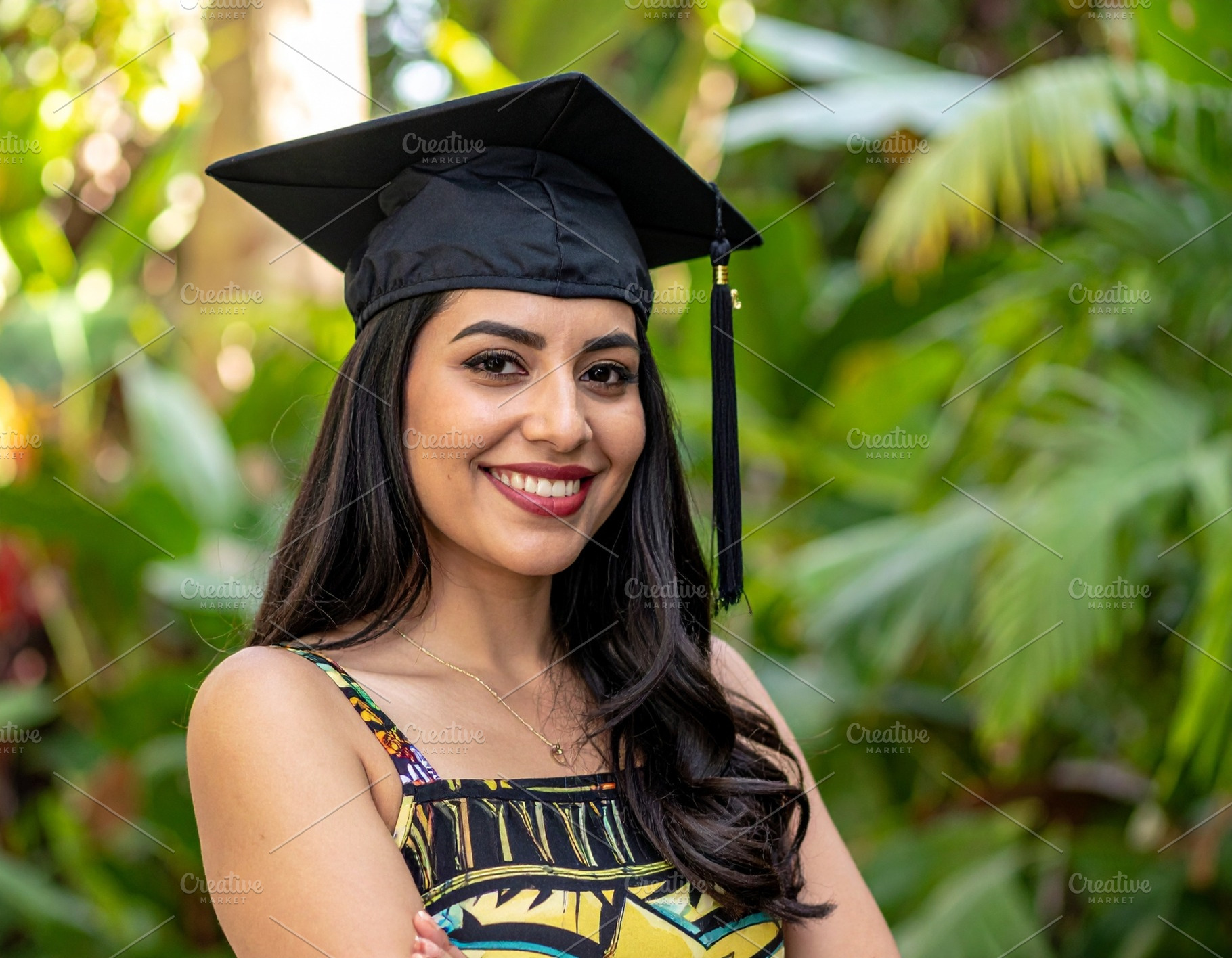 female student with graduation cap AI generated, a Photo by WorldOfPhotos