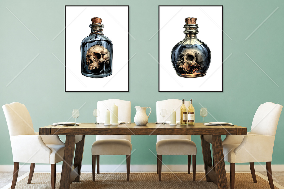 Whimsical Halloween Poison Potion, a Seasonal Illustration by Canvas Craft (Photo 7 of 10)