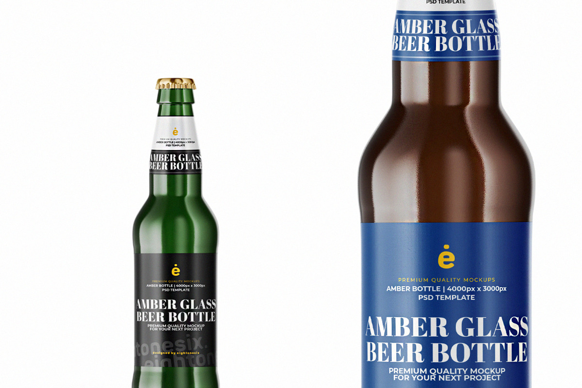 Beer Bottle Mock-Up Template, a Cups & Container Mockup by Designer Dude (Photo 3 of 3)