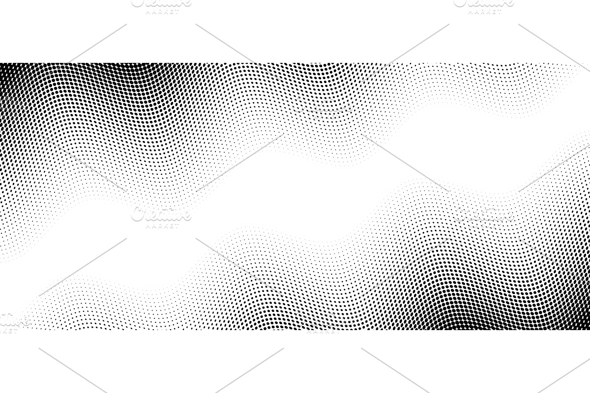 Gradient wave dot pattern, a Decorative Illustration by Vector Tradition